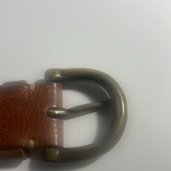 American Eagle leather belt size M solid brass vintage Y2K western - Picture 7 of 12